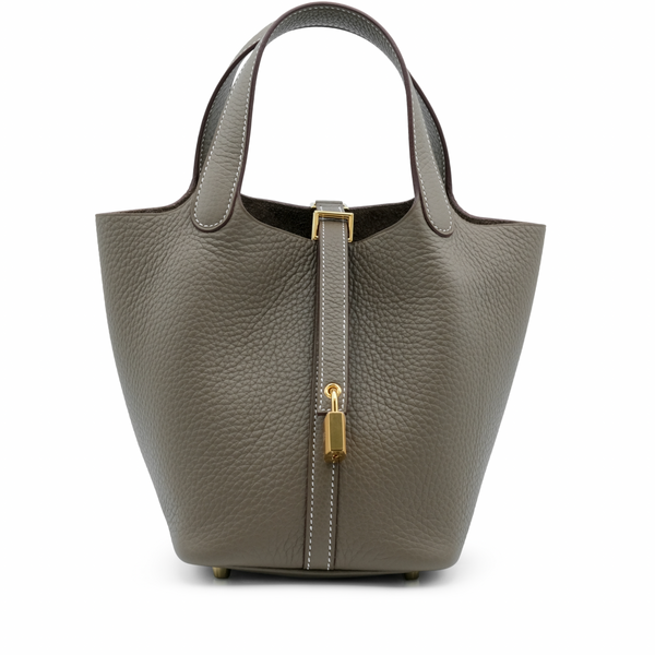 Hermes Picotin Lock 18 Clemence Etoupe TC