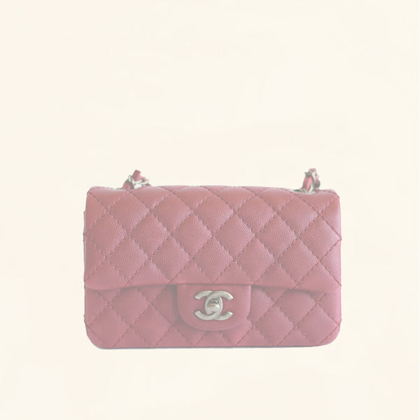 CHANEL, Bags, Sold Chanel Mini Matelasse Rectangle Caviar 7 Series Red  Wine Classic Bag