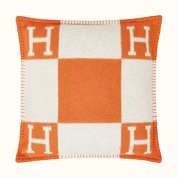 Hermes Potiron Orange Cashmere Avalon Cushion Pillow – MAISON de LUXE Hermes Potiron Orange Cashmere Avalon Cushion Pillow – MAISON de LUXE