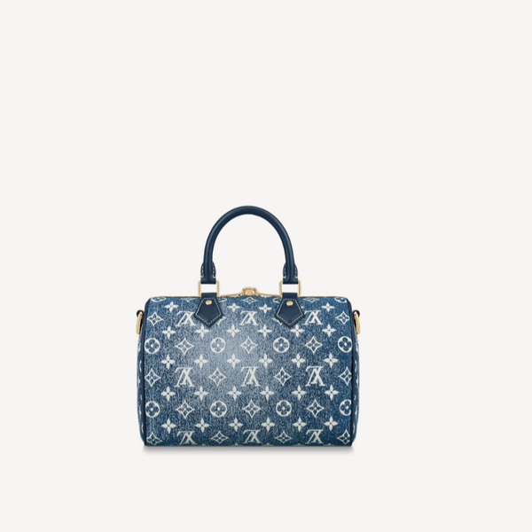 M59609 Louis Vuitton Monogram Denim Speedy Bandoulière 25 Handbag - Eluxury  - Medium