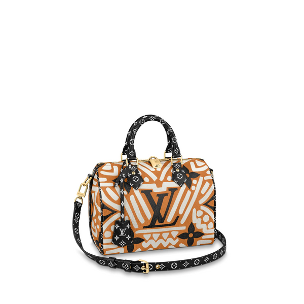 Louis Vuitton Crafty Speedy Bandouliere 25 Caramel/Cream in Monogram Giant  Coated Canvas with Gold-tone - US