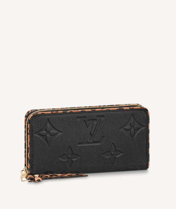 Louis Vuitton, Bags, Louis Vuitton Wild At Heart Cream Black Logo  Monogram Zippy Wallet
