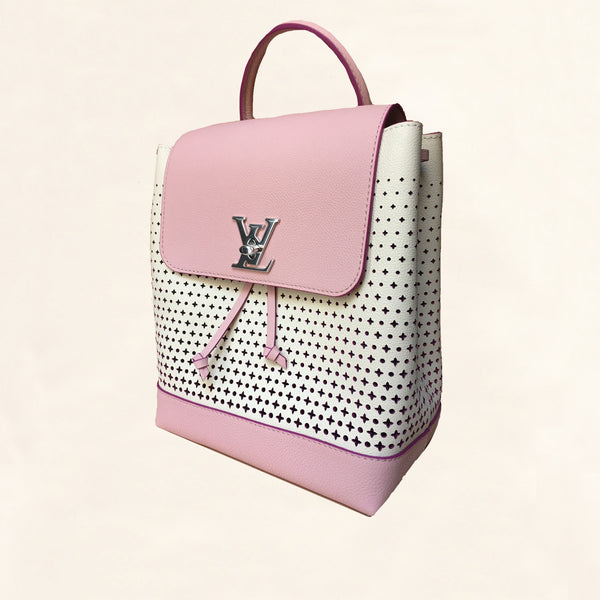 Louis Vuitton | Perforated Pink Calfskin Lockme Backpack