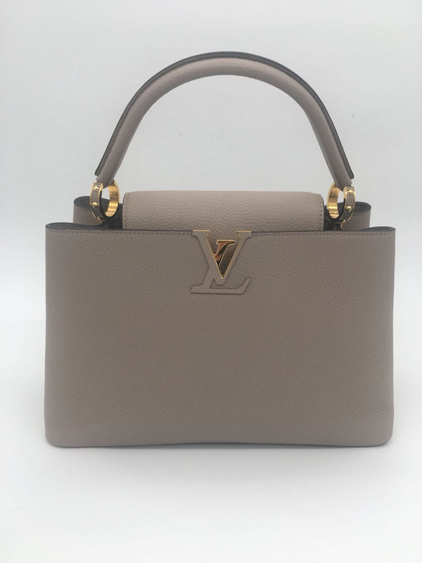 LOUIS VUITTON Taurillon Capucines MM Outremer 1278170