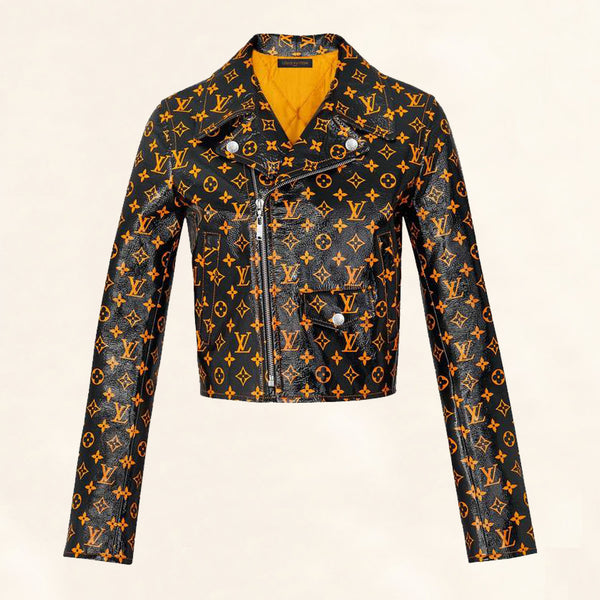 Louis Vuitton Cropped Mahina Monogram Leather Jacket