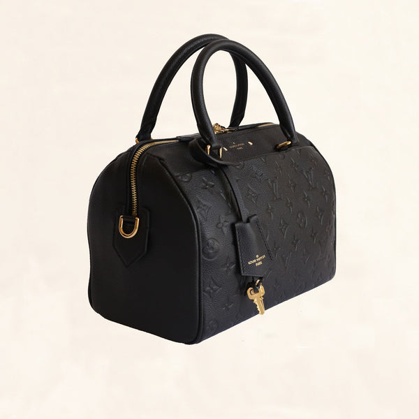 Authentic Louis Vuitton Turtledove Empreinte Leather Speedy 25 Bandouliere Crossbody Bag