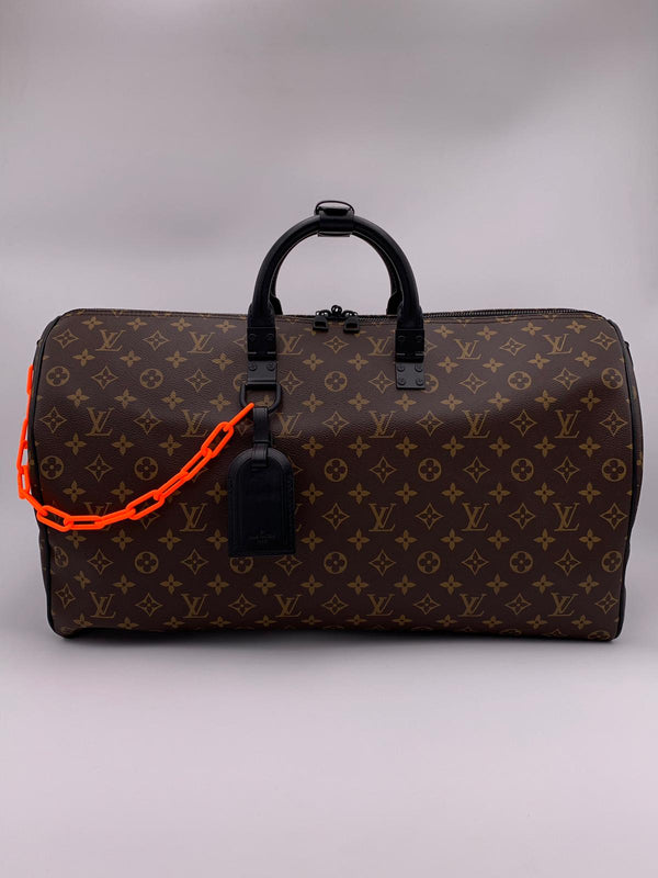 Louis Vuitton Keepall virgil abloh Dark brown Cloth ref.244549