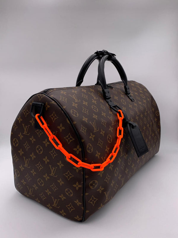 Louis Vuitton Virgil Abloh Monogram Chain Keepall Bandouliere 50