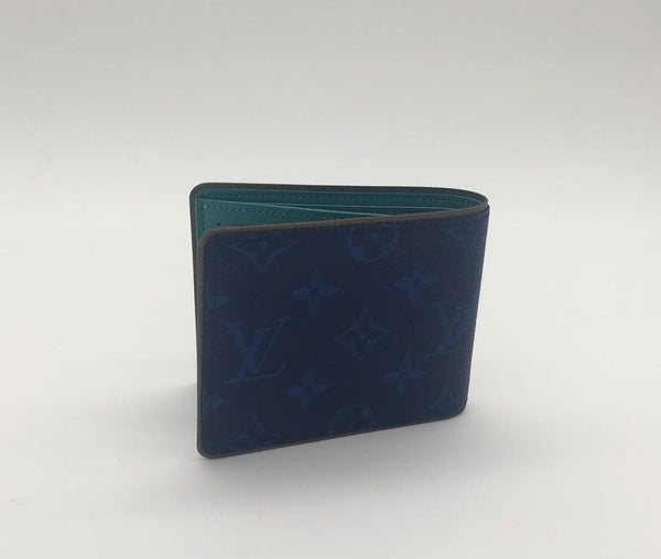 LOUIS VUITTON Monogram Outdoor Slender Wallet Pacific Blue 627152