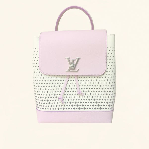 Louis Vuitton Lockme Perforated Leather Backpack Color Pink/national/purple