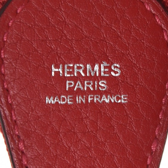 Hermes Rouge Casaque Togo Leather Evelyne III PM Bag