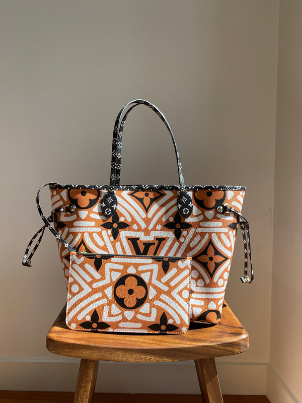 Louis Vuitton Neverfull Crafty Mm with Pouch Limited Tribal