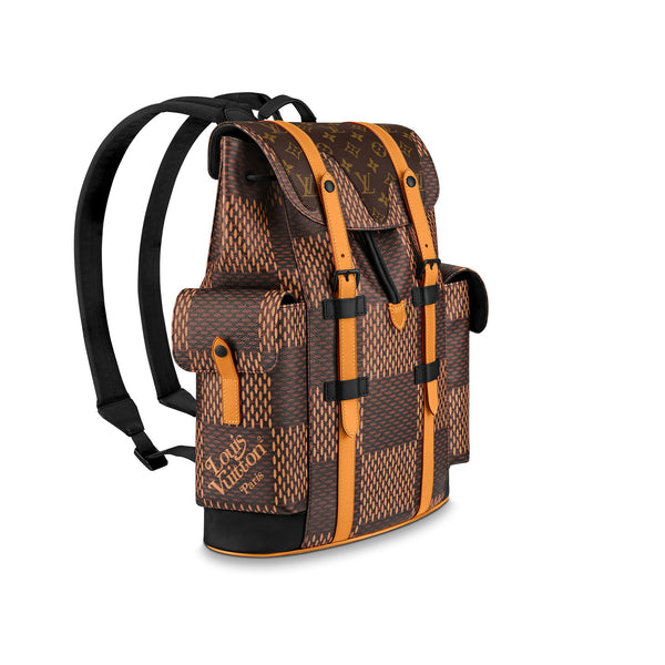 Louis Vuitton Nigo Christopher Backpack Bag Brown Purse N40358 Auth New