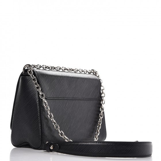 Louis Vuitton Black/Grey Epi Leather Twist MM Bag For Sale at 1stDibs
