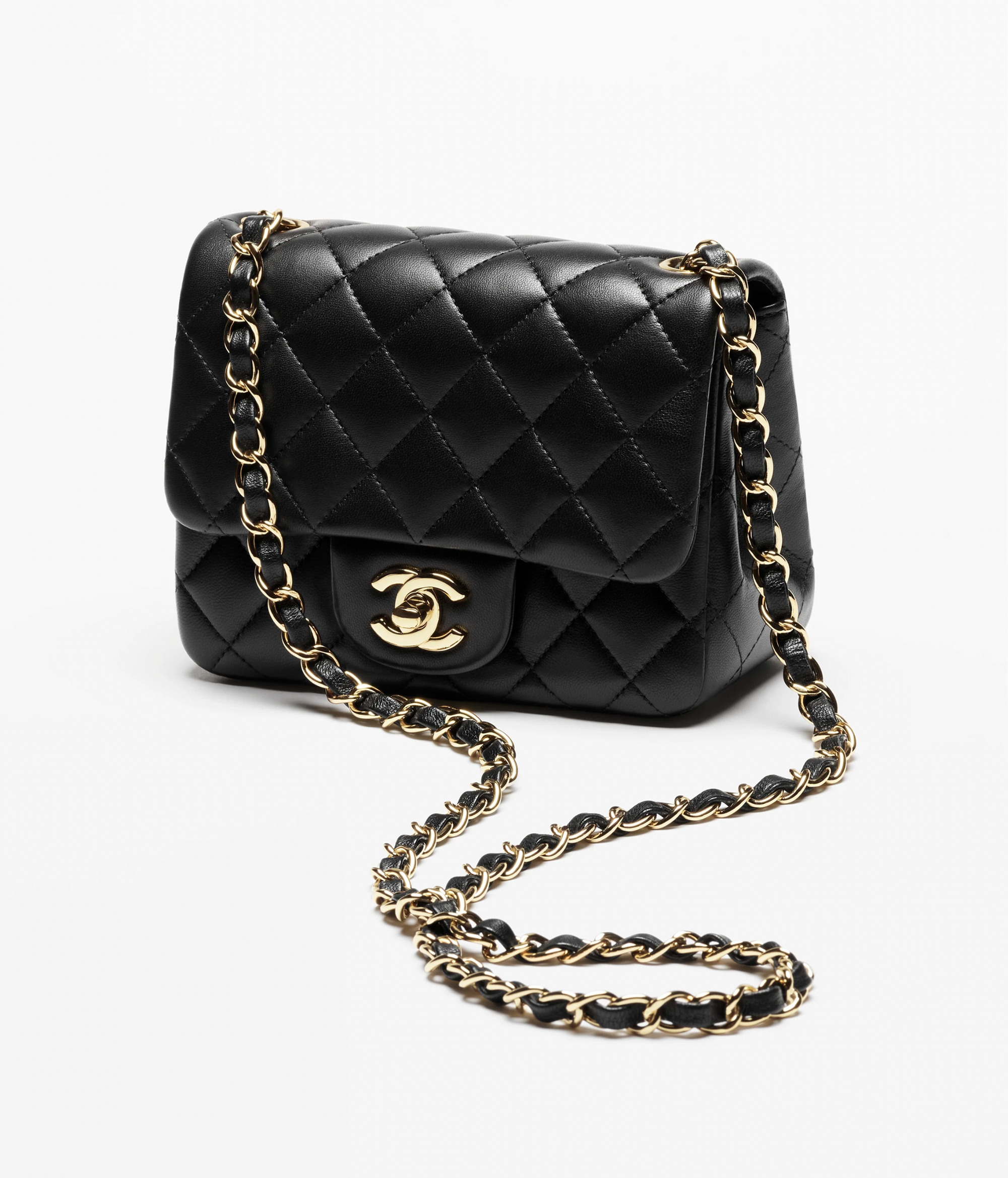 Chanel Black Lambskin Lambskin Mini Flap Bag TC