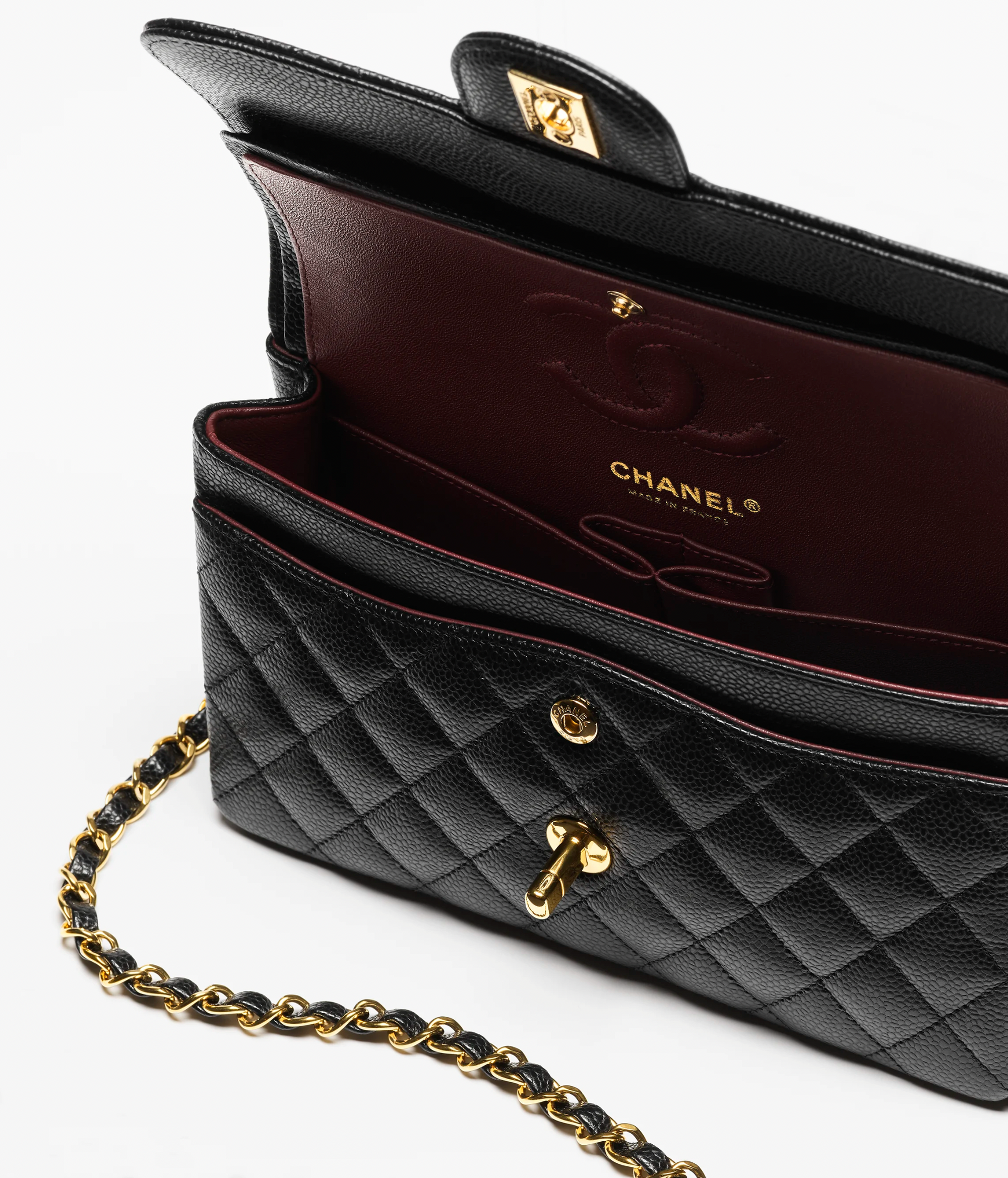 Chanel Black Caviar Small Classic Flap Bag TC