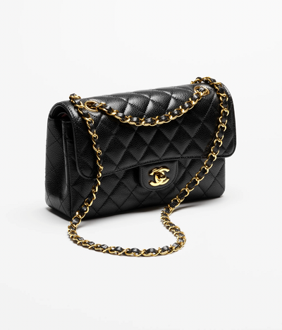 Chanel Black Caviar Small Classic Flap Bag