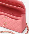 Chanel Coral Pink Caviar Small Classic Flap Bag