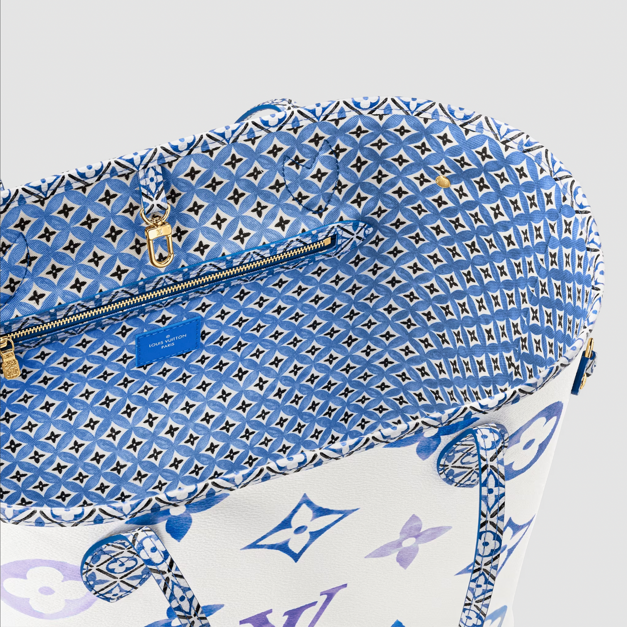 Louis Vuitton Monogram Giant By The Pool Neverfull MM Blue