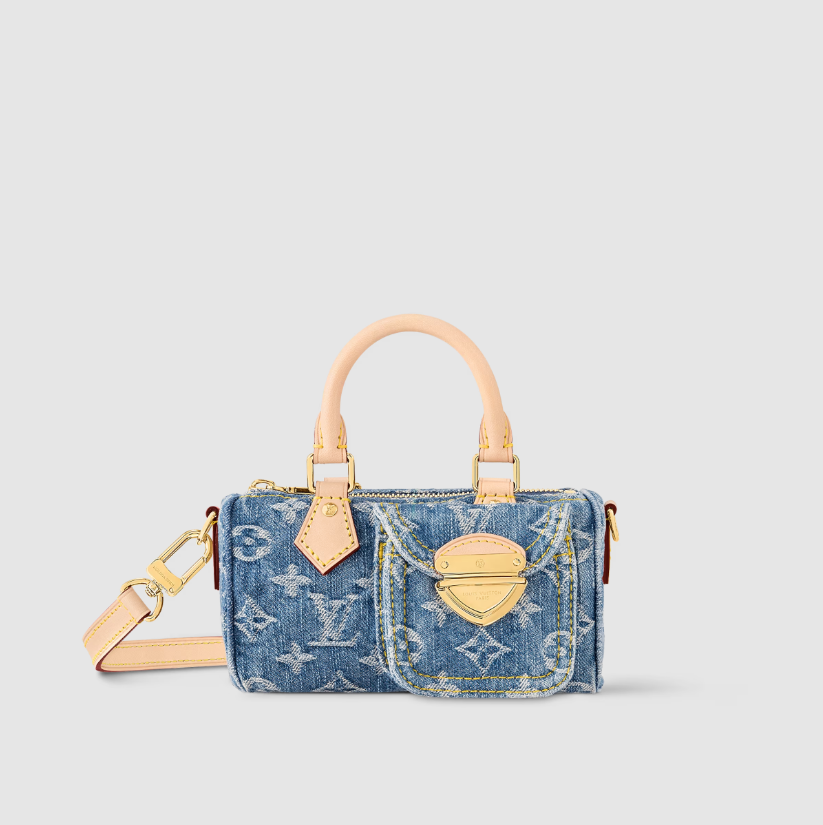 Louis Vuitton Denim Blue Nano Speedy M82950– TC Louis Vuitton Denim Blue Nano Speedy M82950– TC