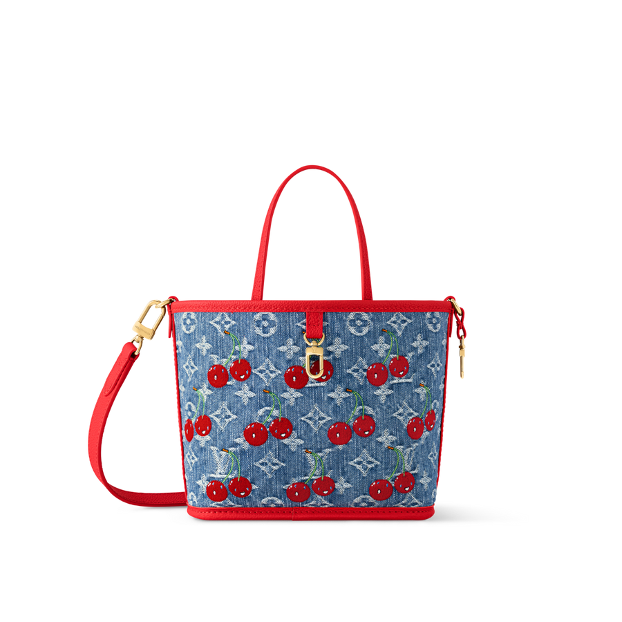 Louis Vuitton LV x TM Cherry Denim Neverfull Inside Out BB M14997