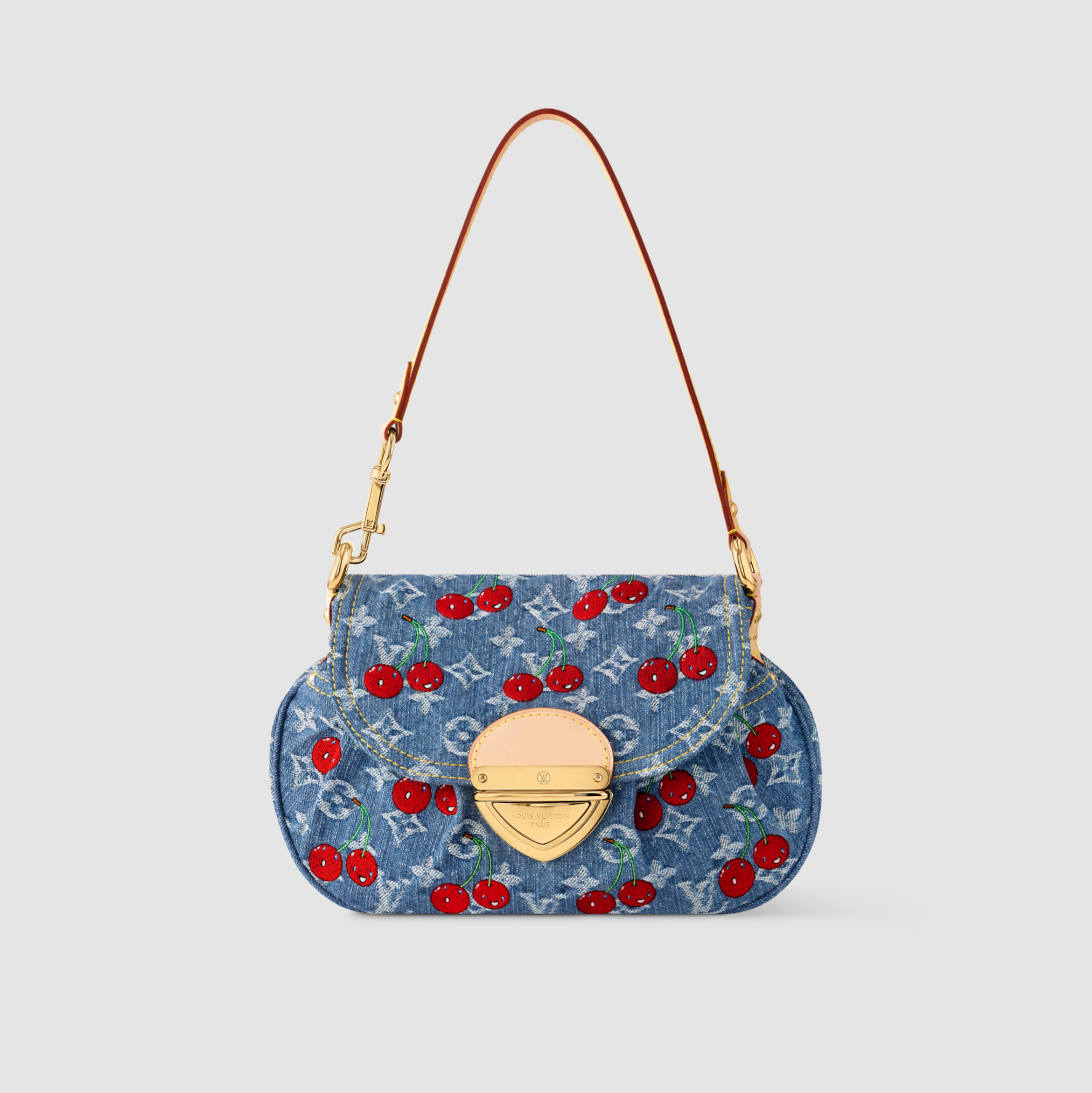 ギフトにも♪【Louis Vuitton】LV x TM デニム キーホルダー LV x TM Key Pouch Monogram Denim - Women - Small Leather