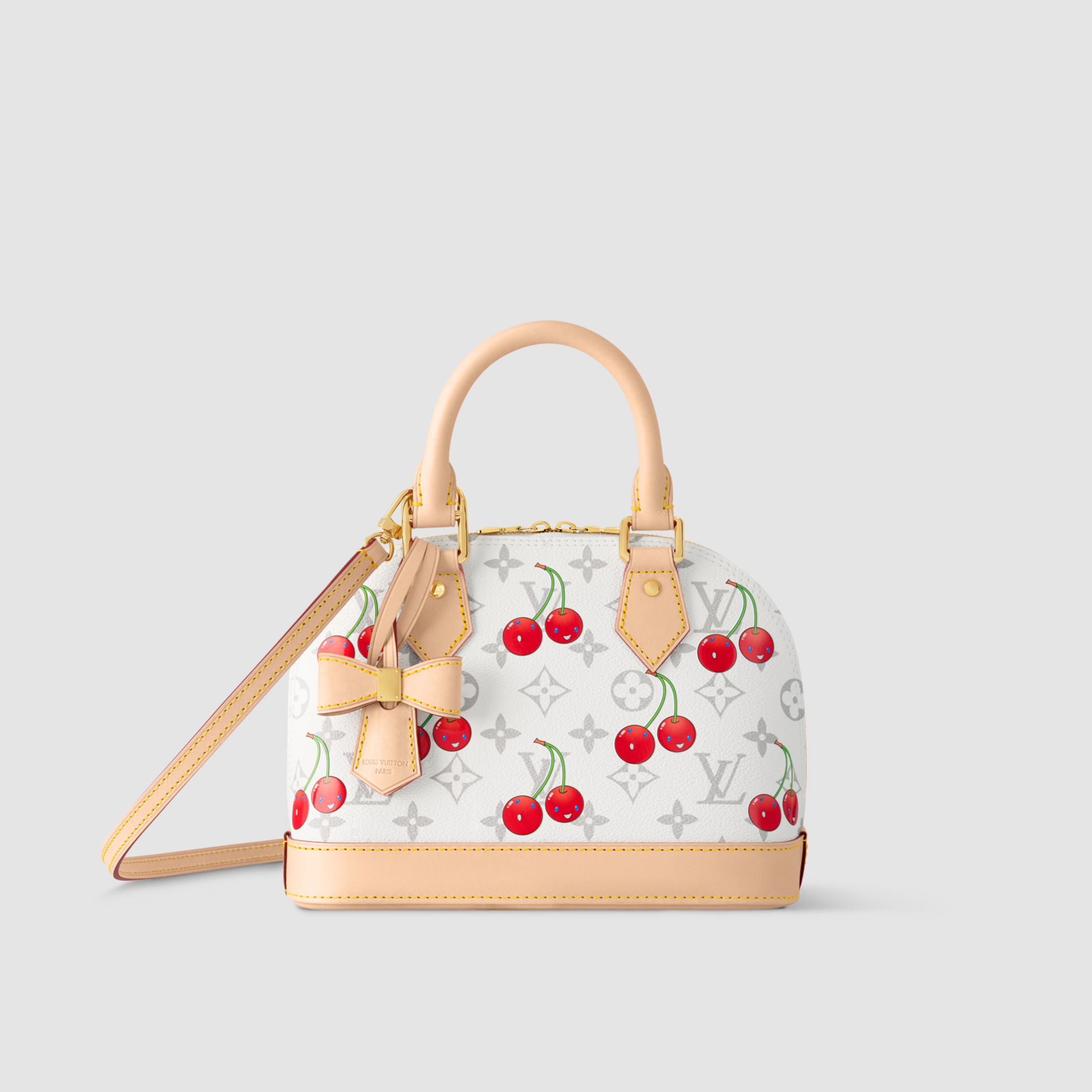 鮮やかなチェリー☆【Loius Vuitton × TM】Alma BBバッグ Louis Vuitton LV x TM Cherry Alma BB M14234– TC