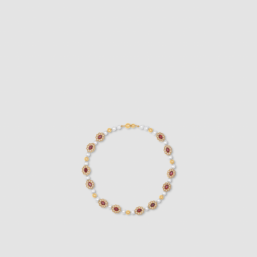 Louis Vuitton Runway LV Dynasty Flower Necklace M01763