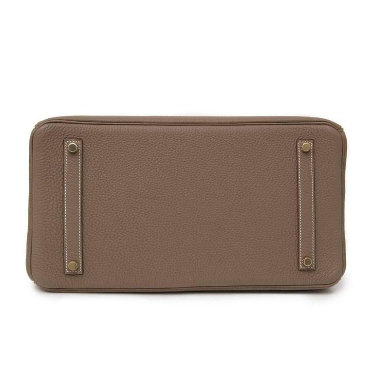 Hermès Etoupe Togo Birkin 35 with Gold Hardware - The-Collectory