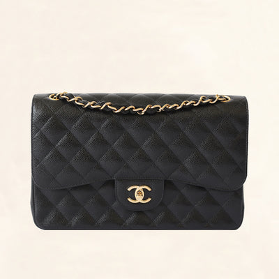 CHANEL Caviar Quilted Medium Double Flap Light Pink 1300302