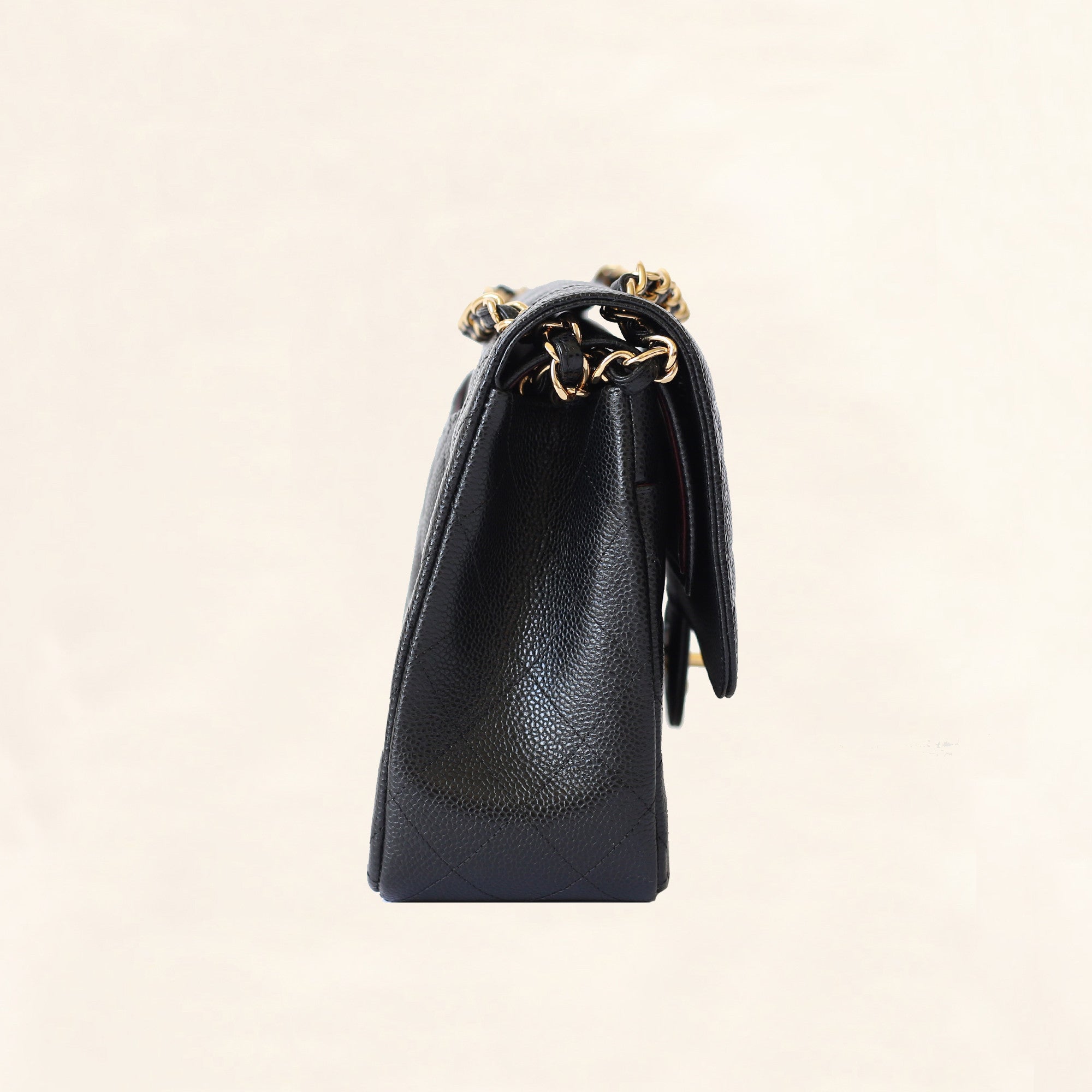jumbo chanel purse black