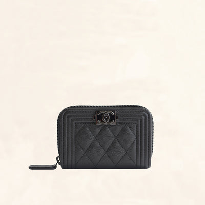 Chanel | So Black Caviar Boy Coin Pouch | One-Size - The-Collectory