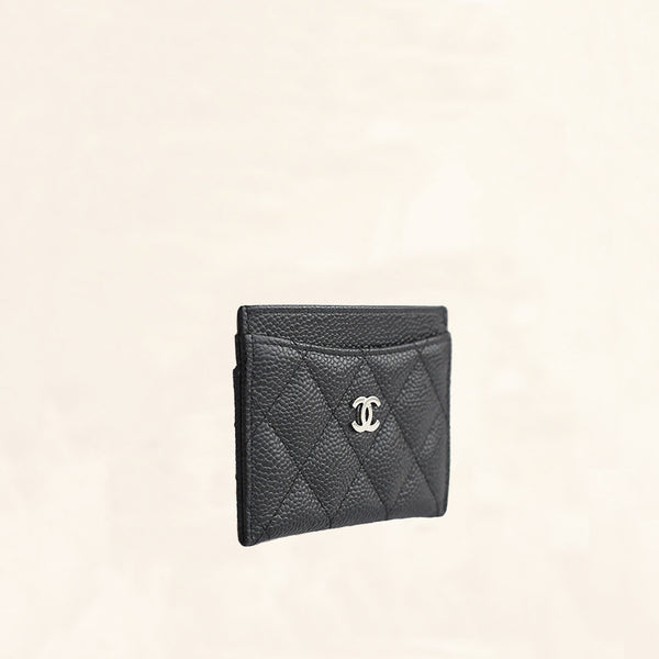 Chanel Classic Credit Card Slip Case Holder in Quilted Black Caviar with  Gold Hardware - SOLD