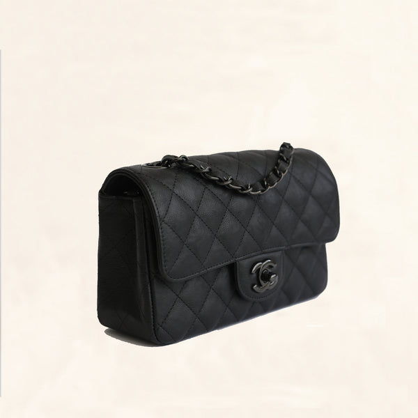 Chanel Classic Double Flap Quilted Lambskin 2.55 Jumbo So Black in Lambskin  Leather with Black - US