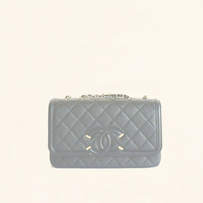 Chanel | Caviar SS16 Quilted Filigree Flap Bag | Small - The-Collectory