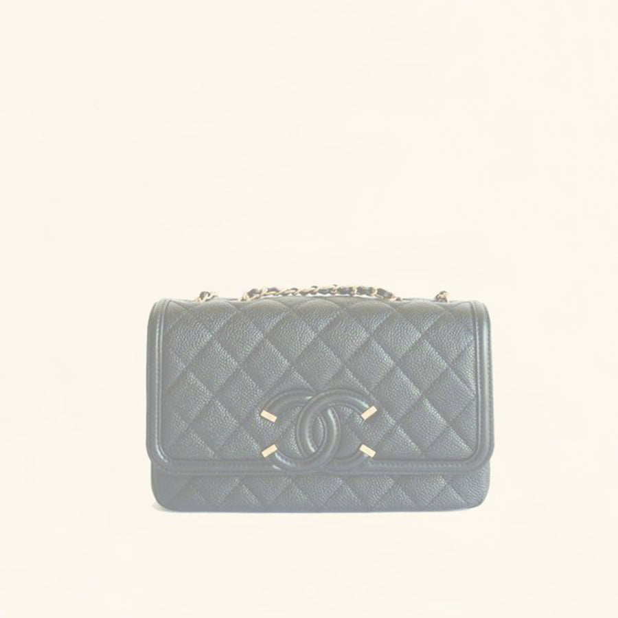Chanel | Caviar SS16 Quilted Filigree Flap Bag | Small - The-Collectory 