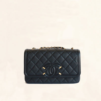 Chanel | Caviar SS16 Quilted Filigree Flap Bag | Small - The-Collectory