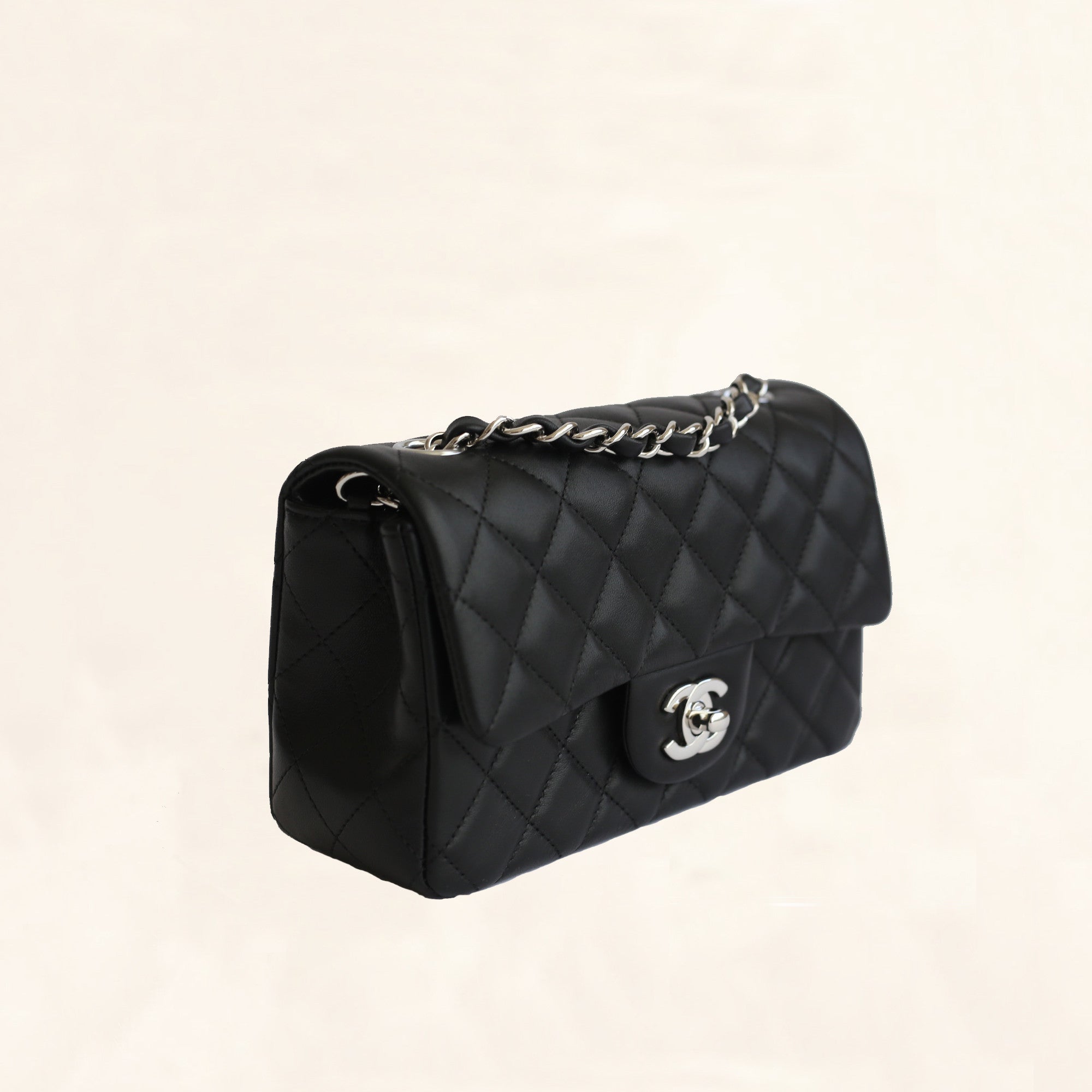Chanel Classic Mini Rectangle, Neon Pink, Lambskin Leather, Silver  Hardware, As New in Box WA001