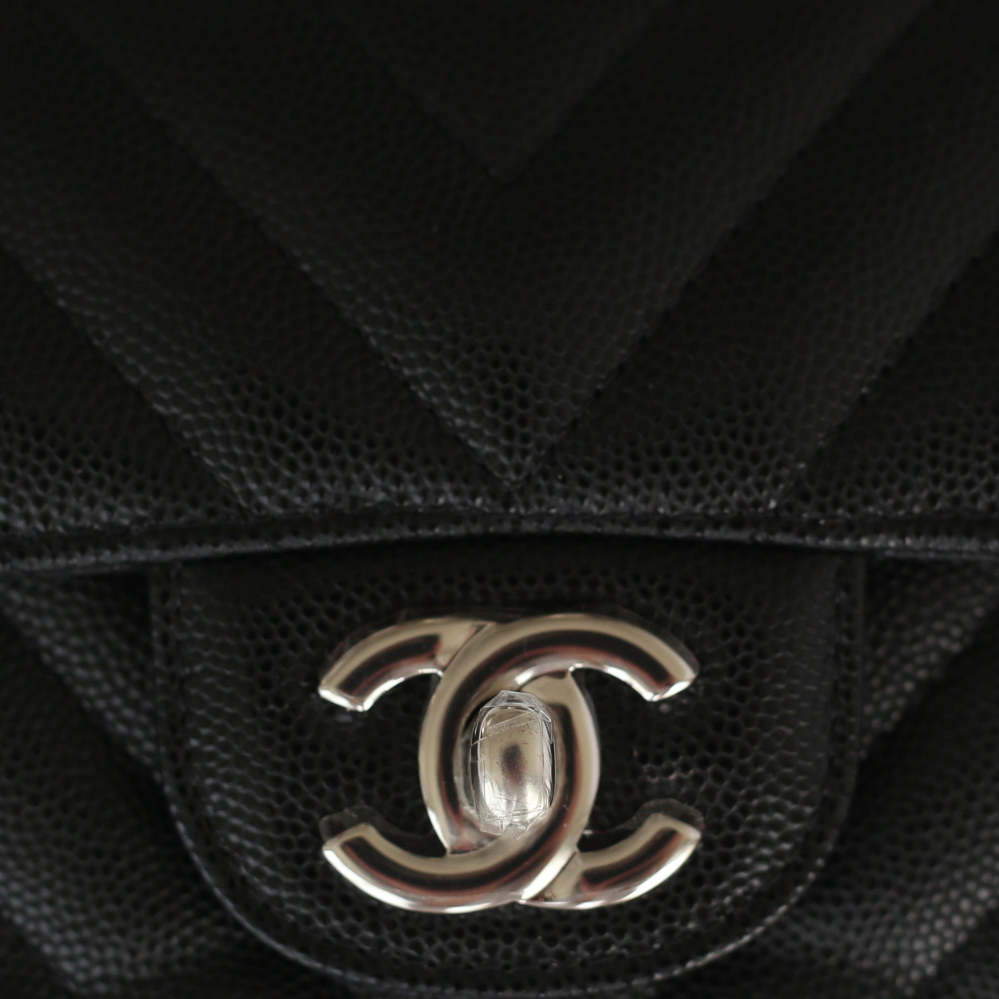 Chanel Chevron Mini Rectangular Caviar Flap Bag Dark Green Gold Hardware