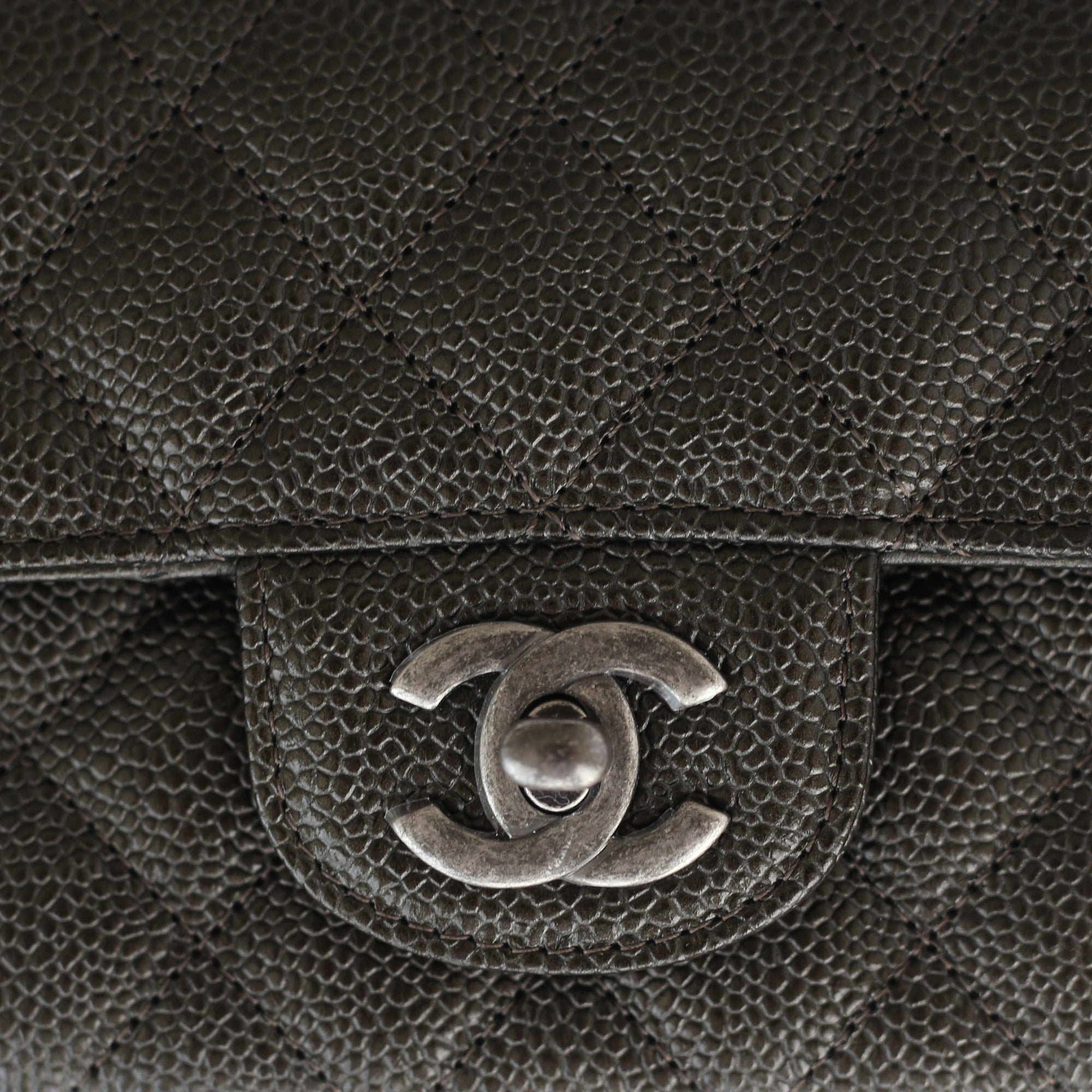 Chanel Caviar Quilted Mini Rectangular Flap Black Silver Hardware