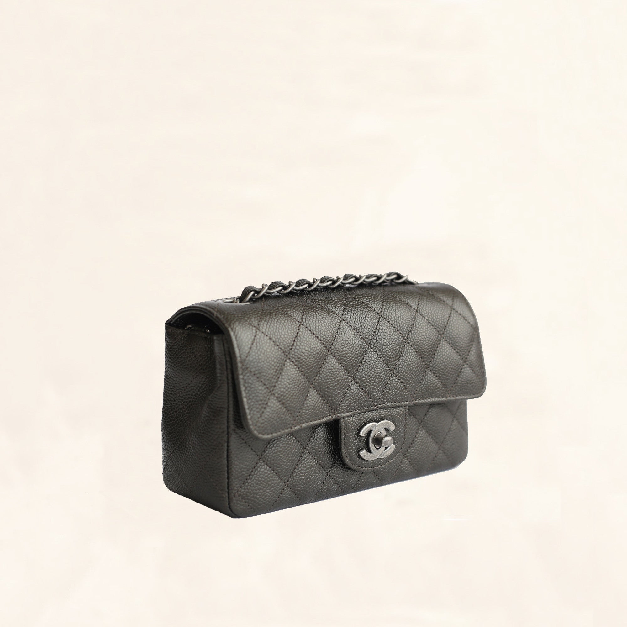 Chanel Dark Navy Quilted Calfskin Small Gentle Square Boy Flap Bag