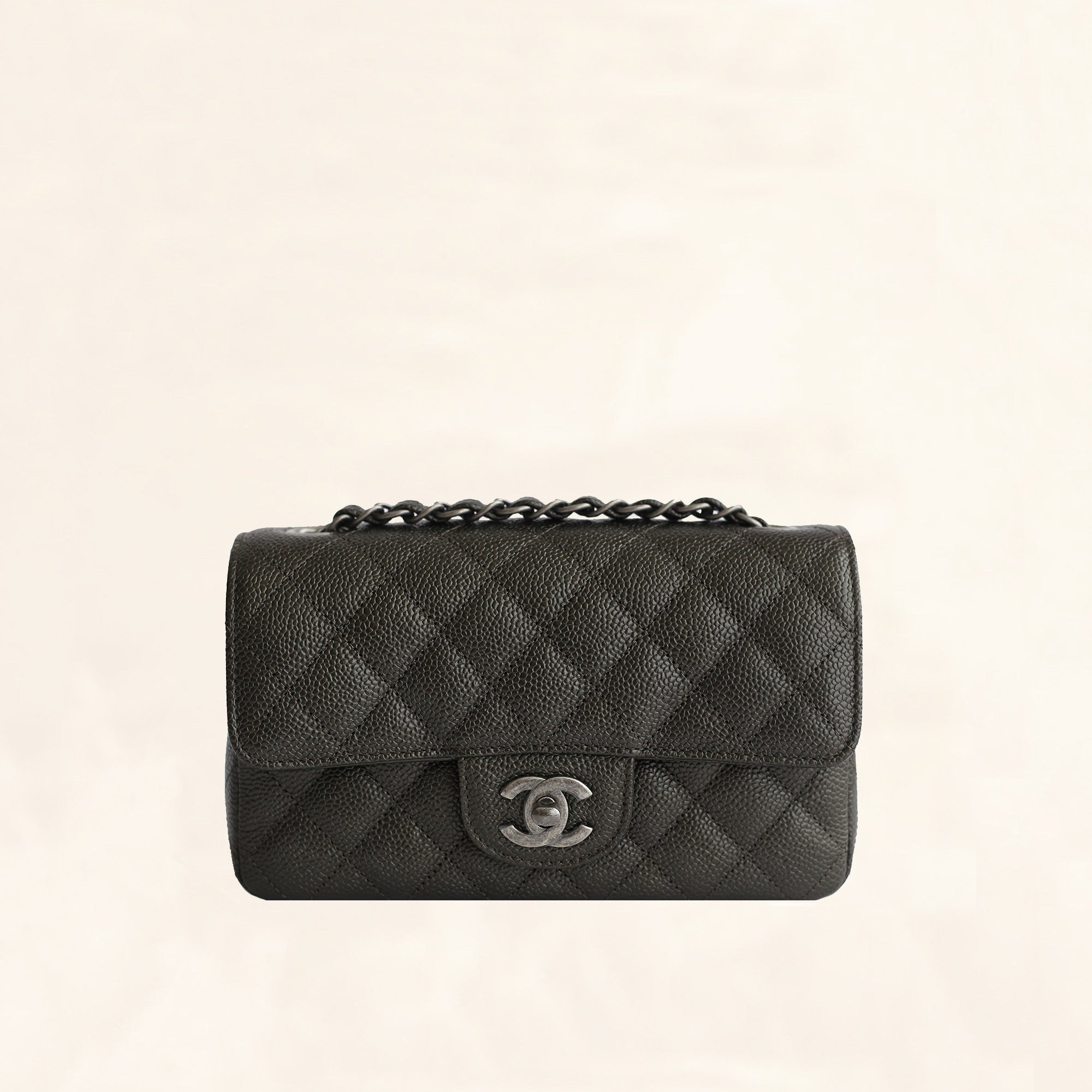 chanel wallet on chain black caviar leather