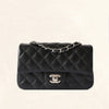 Chanel | Caviar Mini Rectangular Flap Bag | Black with Silver Hardware - The-Collectory