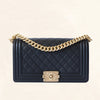 Chanel | Caviar Boy Bag with Aged Gold Hardware | Old Medium - The-Collectory 