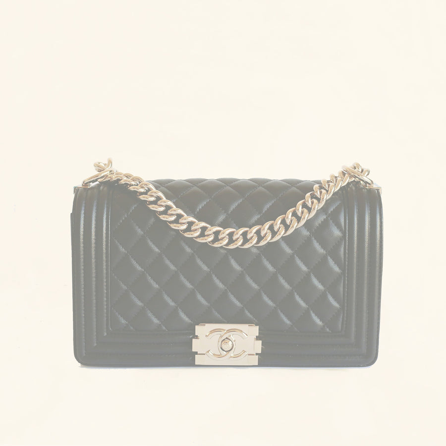 Chanel | Lambskin Leather Boy Flap Bag | Old Medium - The-Collectory 