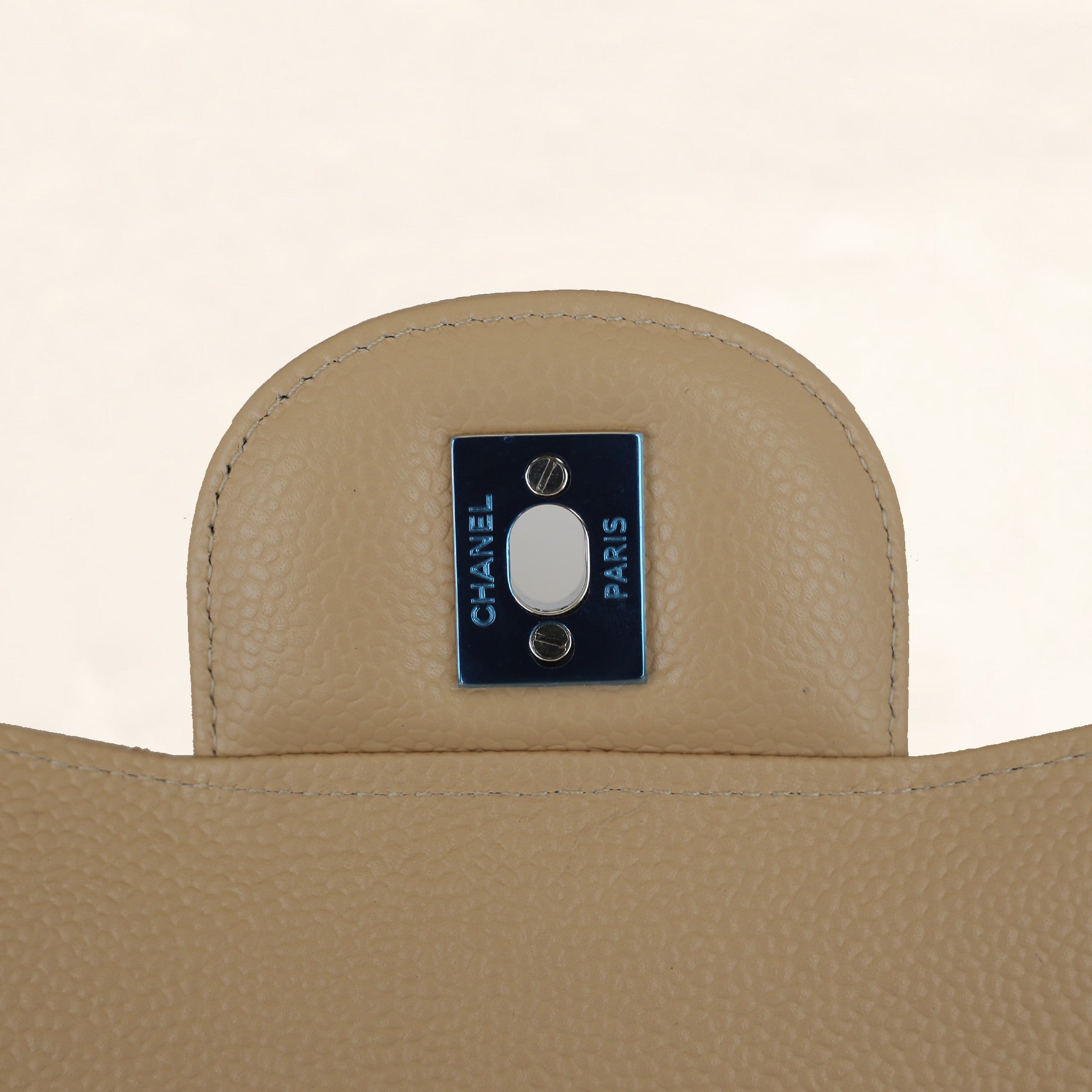 Chanel | Beige Caviar Classic Double Flap Bag | Jumbo - The-Collectory