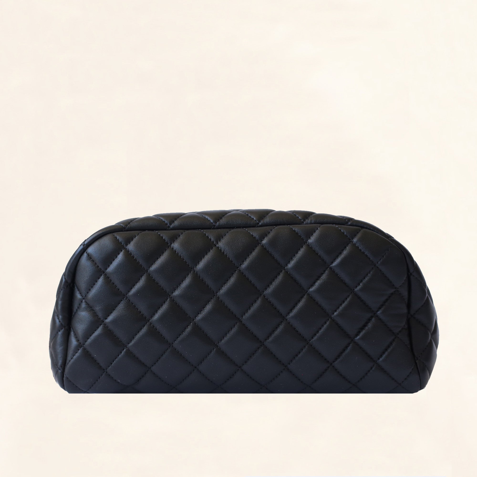 CHANEL, Bags, Chanel 2a Black Vanity With Chain Top Handle Quilted  Lambskin Crossbody Bag Box