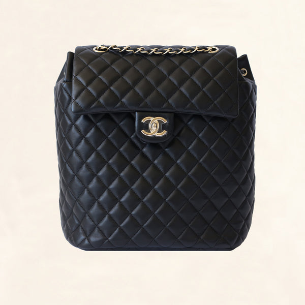chanel quilted backpack