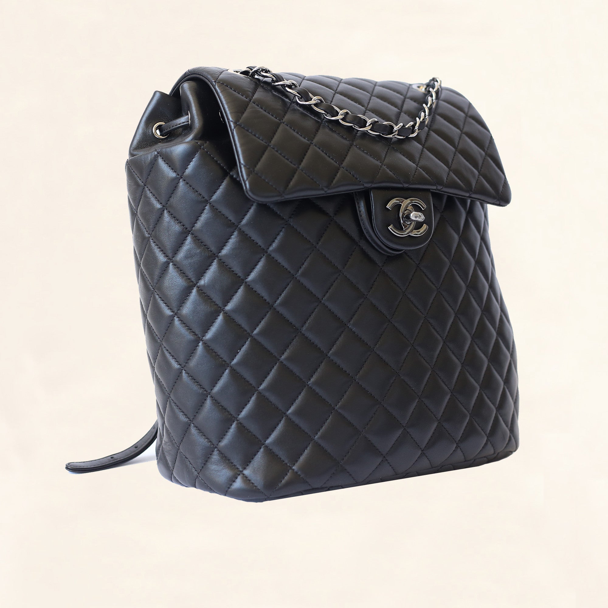 Chanel Urban Spirit Backpack Small, Black Lambskin with Silver Hardware,  Preowned in Box WA001 - Julia Rose Boston