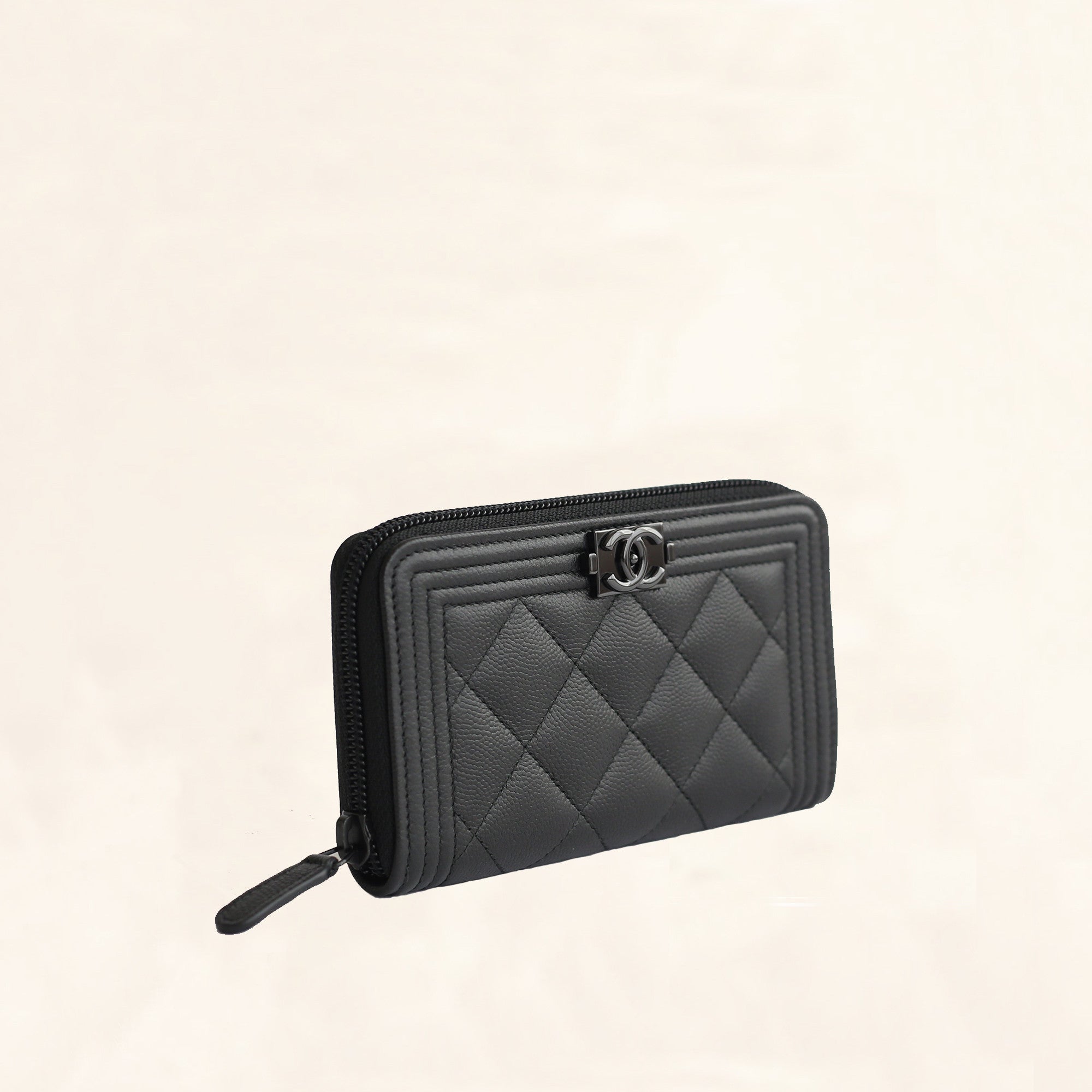 Shop CHANEL BOY CHANEL Unisex Plain Leather Folding Wallet Small Wallet by  catwalk